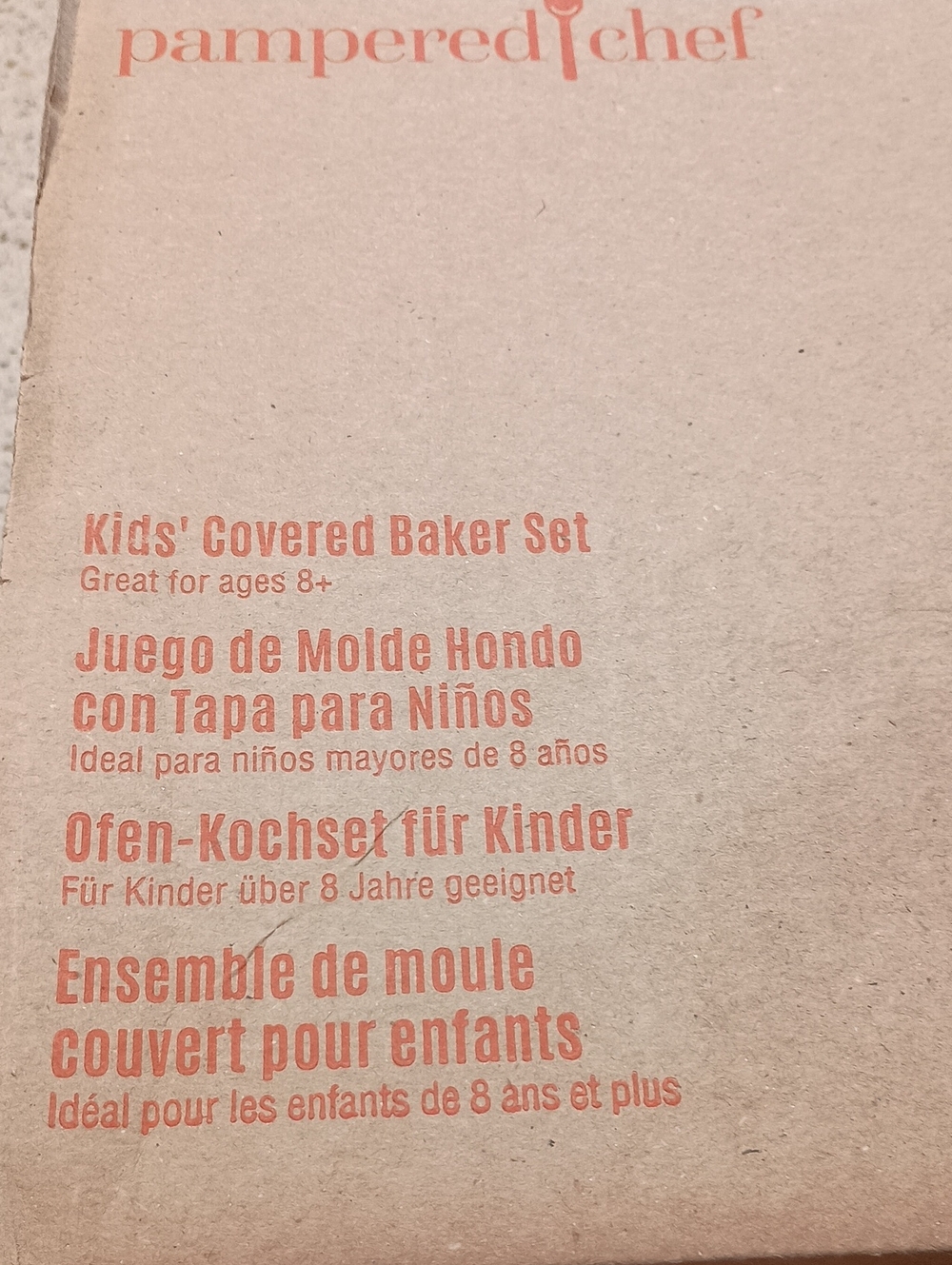 Pampered Chef Kids Covered Baker Set